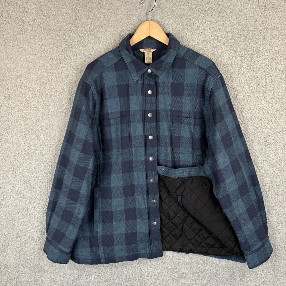 Duluth Trading Co Quilted Jacket Womens Size 2XL Flannel Shacket Insulated 13500